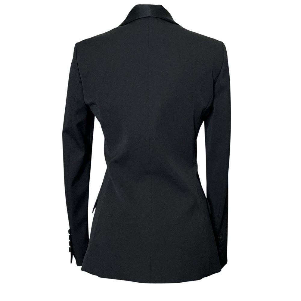Gucci Tailored Blazer Womens 10 Black Shawl Collar Workwear Designer Classic Fit - Picture 4 of 13